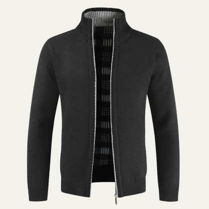 Veste en coton épais pour homme avec fermeture éclair