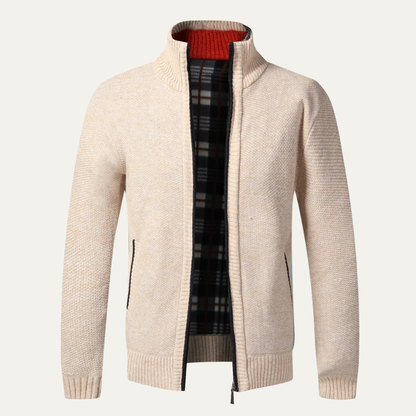 Veste en coton épais pour homme avec fermeture éclair