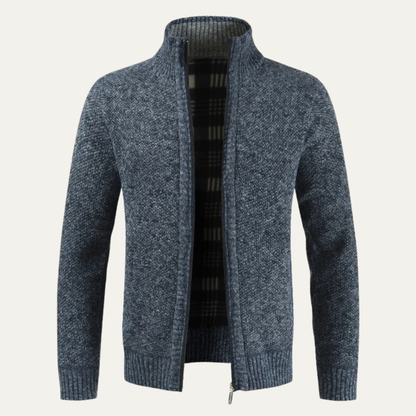 VogeLuxe | Veste zippée en coton texturé pour homme 8