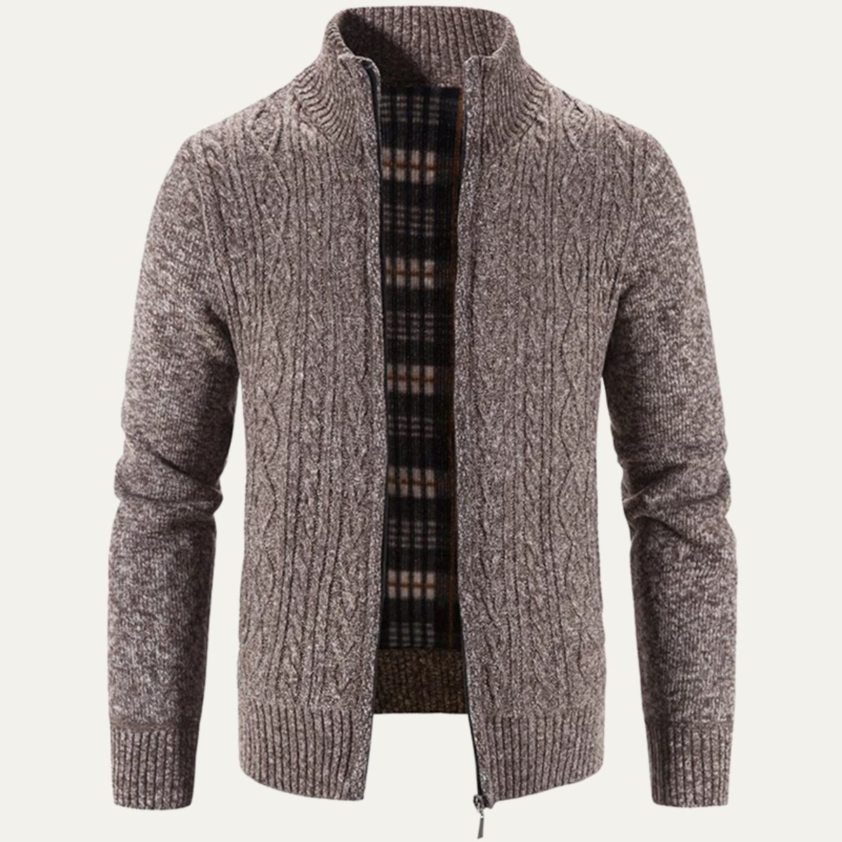 Veste zippée en maille épaisse pour homme - PanierRoyale