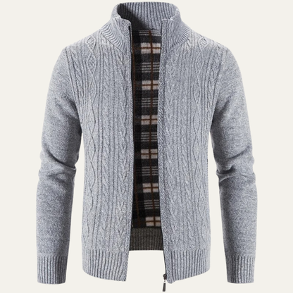 Veste zippée en maille épaisse pour homme