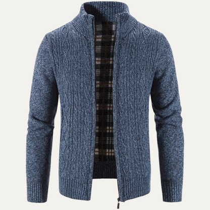 Veste zippée en maille épaisse pour homme