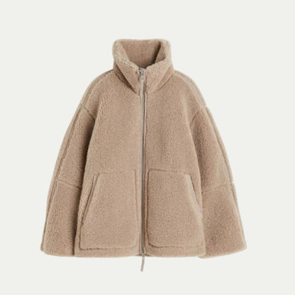 VogeLuxe | Veste zippée en polaire texturée et confortable pour femme 0