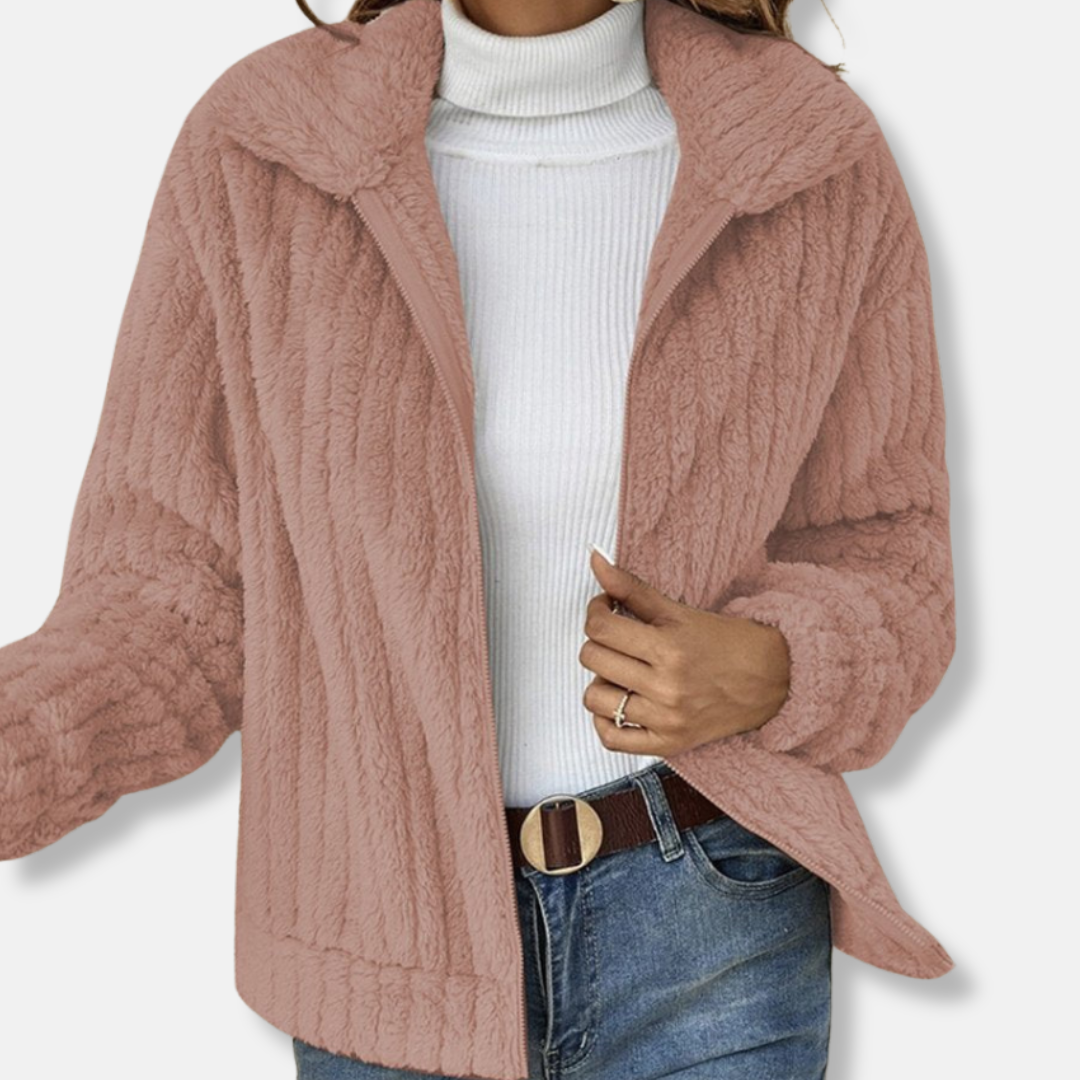 Veste en sherpa douce et chaude pour femme