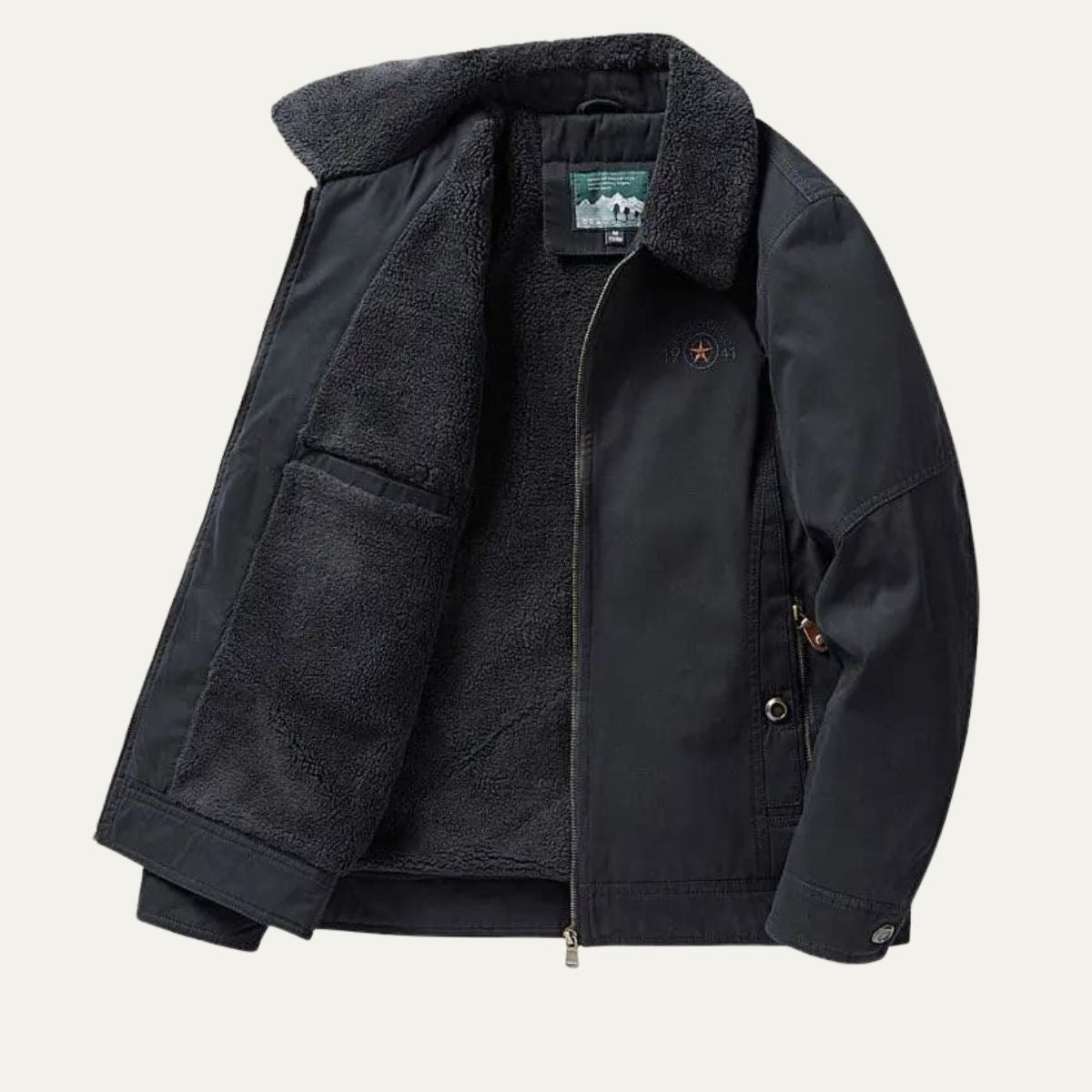 VogeLuxe | Veste zippée softshell doublée sherpa pour homme 4
