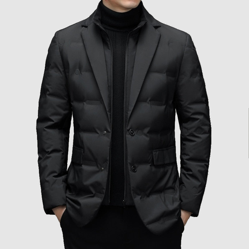 Manteau Homme Hiver Doublé et Matelassé Taille Slim - PanierRoyale