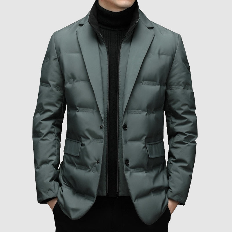 Manteau Homme Hiver Doublé et Matelassé Taille Slim