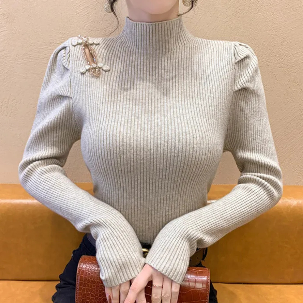 Pull Femme Côtelé Élégant et Doux - PanierRoyale
