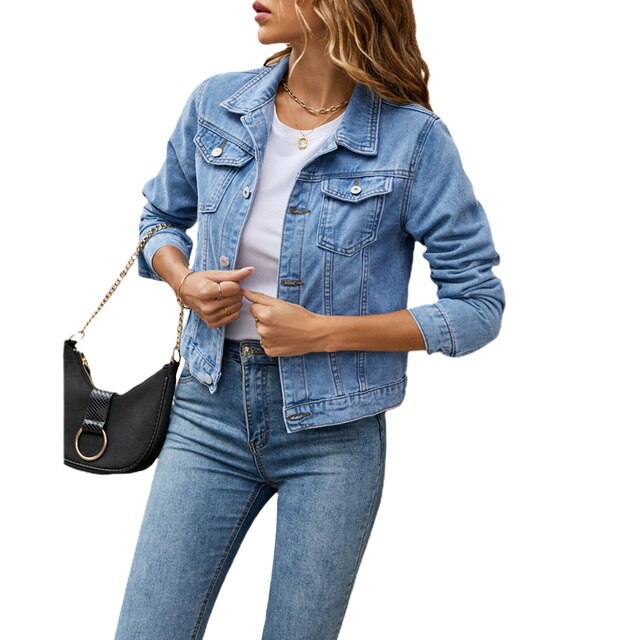 Veste Jeans Femme Chaude et Confortable pour Hiver