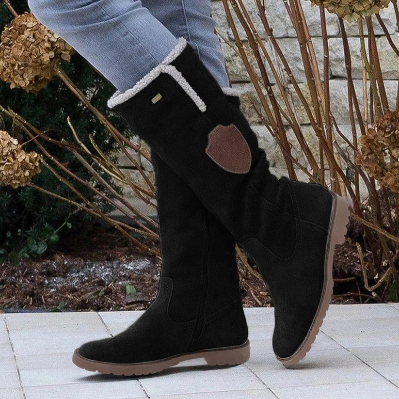 Bottes mi-mollet Élégantes à Talon Bas