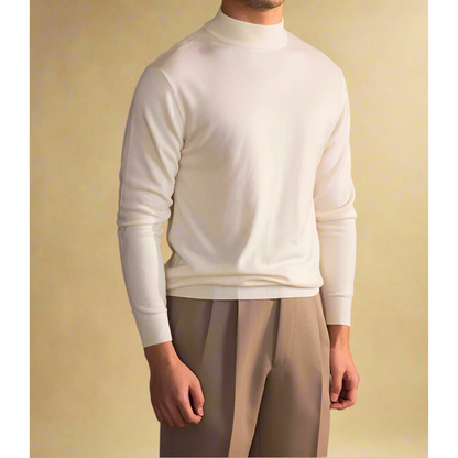 Pullover Homme Col Roulé en Laine - Classique et Élégant