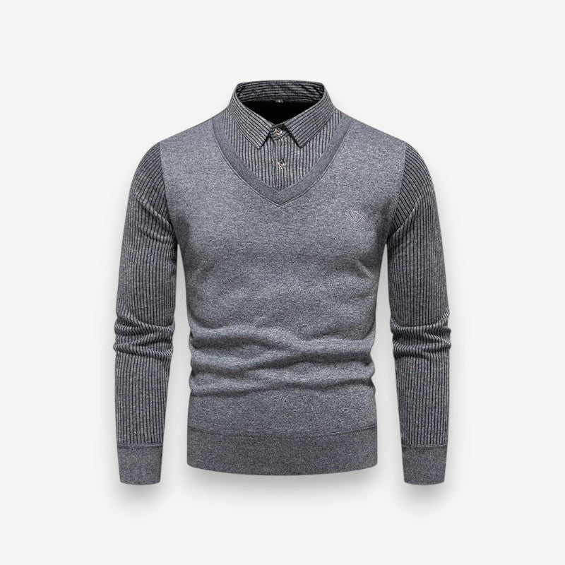 Pull Col Montant Manches Longues Élégant