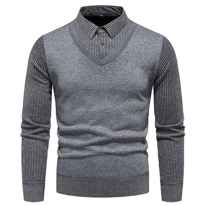 Chemise Classique 2 Pièces et Pull Slim Fit