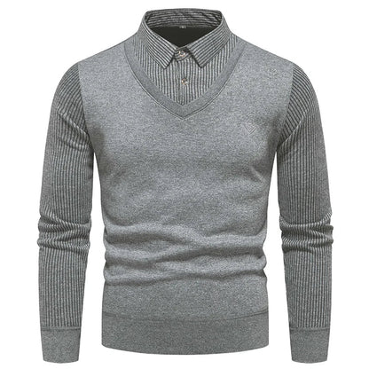 Chemise Classique 2 Pièces et Pull Slim Fit