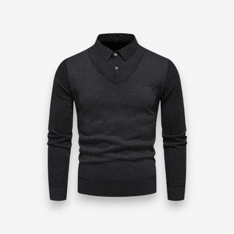 Pull Col Montant Manches Longues Élégant - PanierRoyale