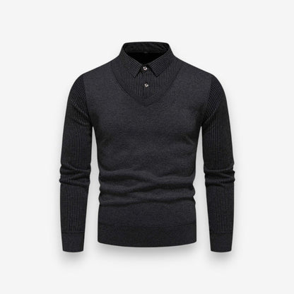 Pull Col Montant Manches Longues Élégant - PanierRoyale