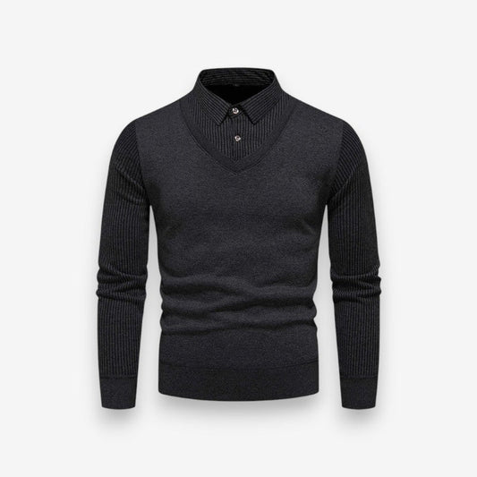 Pull Col Montant Manches Longues Élégant - PanierRoyale