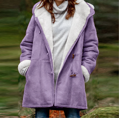 Manteau Femme Hiver Chic avec Fourrure Synthétique