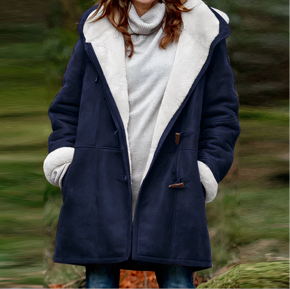 Manteau Femme Hiver Chic avec Fourrure Synthétique