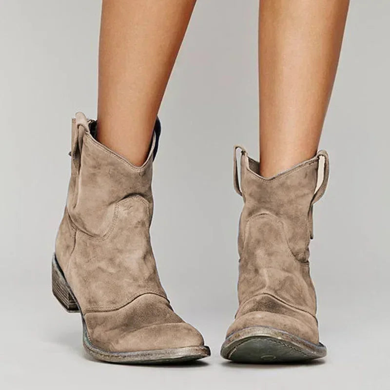 Bottes Western Femmes Cuir Style Rétro - BerlinGlamour