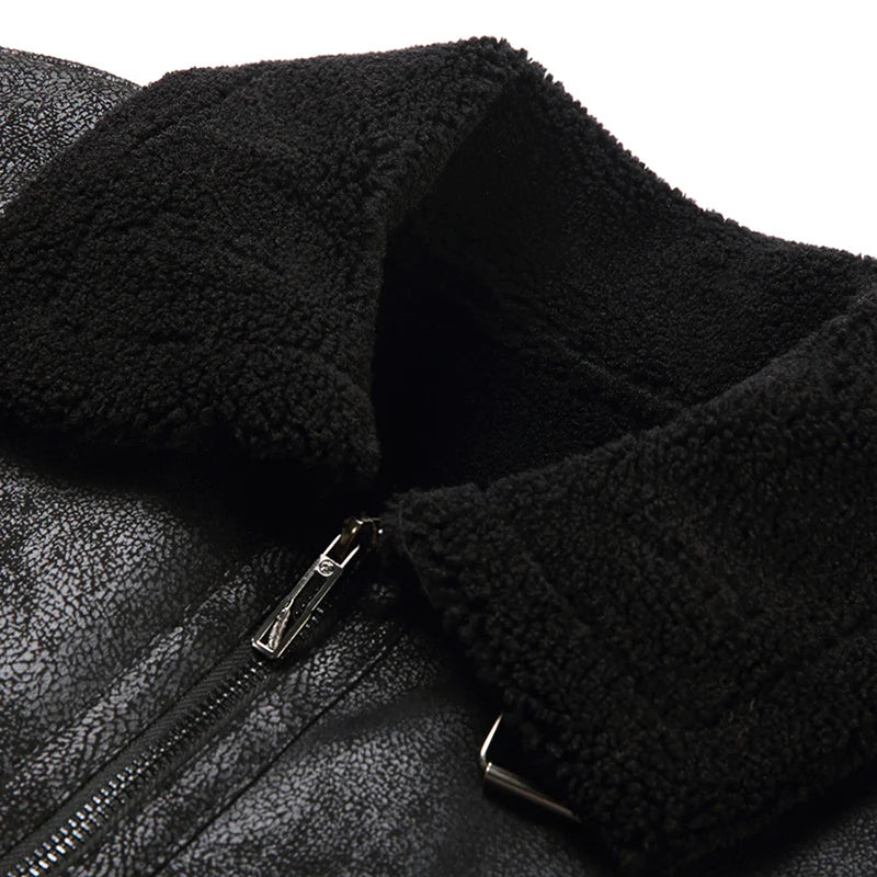 Blouson Cuir Homme Vintage Élégant