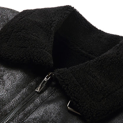 Blouson Cuir Homme Vintage Élégant