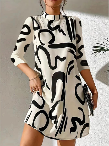 Robe Femme Automne Élégante à Imprimé Floral
