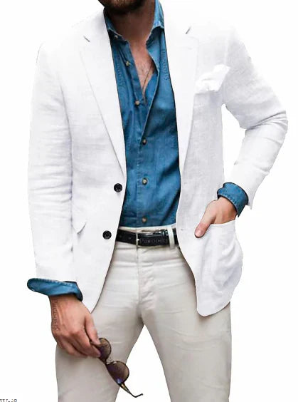 Blazer Homme Slim Fit avec Poche pour Printemps Élégant