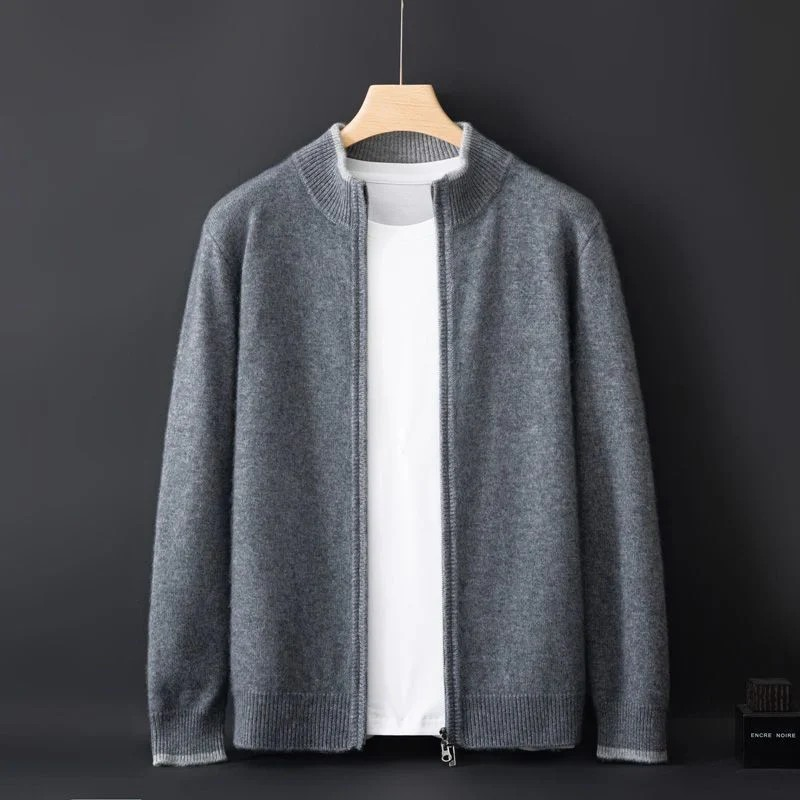 Pull Homme Mérinos Zippé Chaud et Léger