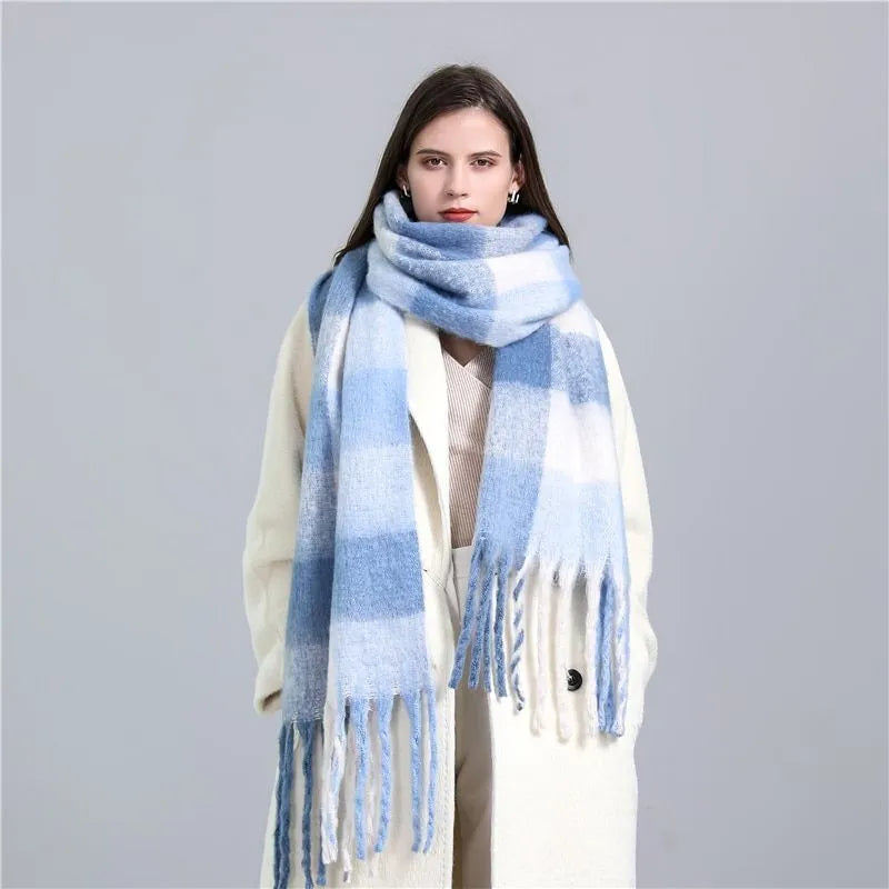 Écharpe en Laine Carreaux Classique pour Homme et Femme - PanierRoyale