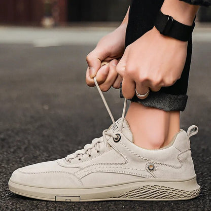 Baskets Homme Cuir Souple Confortable
