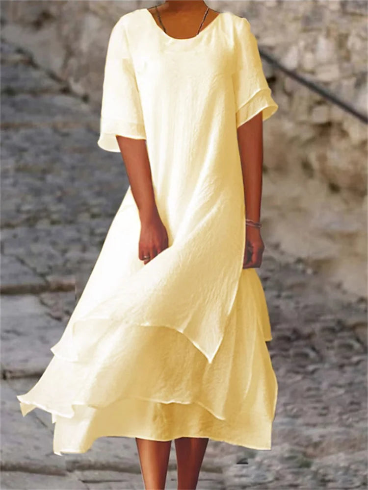 Robe Été Legère à Manches Courtes