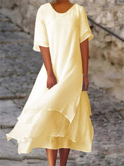 Robe Été Legère à Manches Courtes