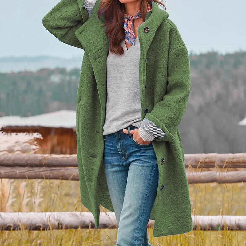 Manteau Femme Hiver Vert Émeraude Doux et Élégant - PanierRoyale
