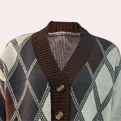 Cardigan Élégant Marron - vue 7