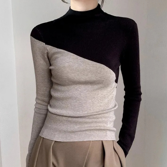 SENIA - Col roulé en tricot chaud pour femmes