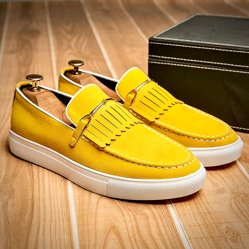 Chaussures Mocassins en Cuir Brun pour Homme - PanierRoyale