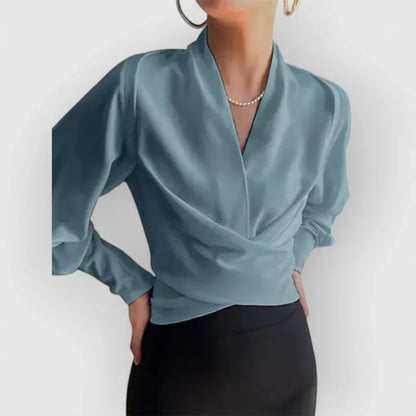 Blouse Femme Élégante Manches Longues pour Soirée