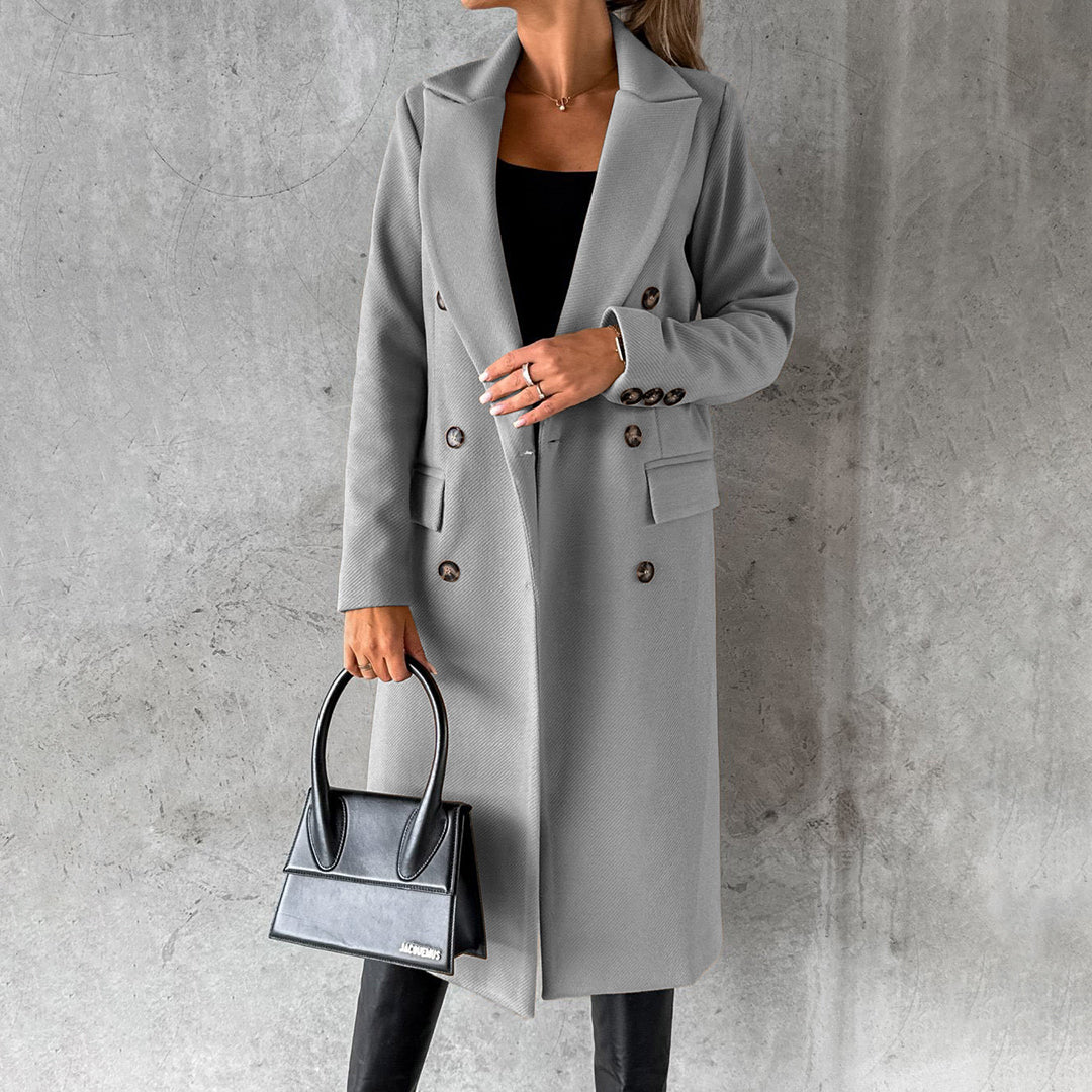 Manteau Long Noir Élégant et Confortable