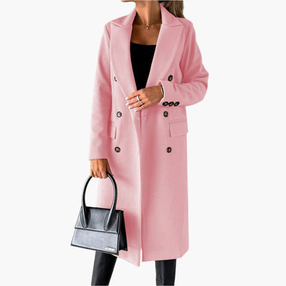 Manteau Femme Long Classique à Double Boutons - BerlinGlamour