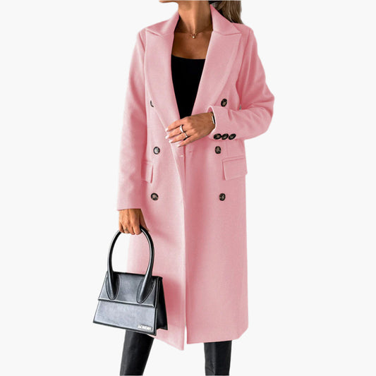 Manteau Femme Long Classique à Double Boutons - BerlinGlamour