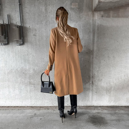 Manteau Femme Long Classique à Double Boutons