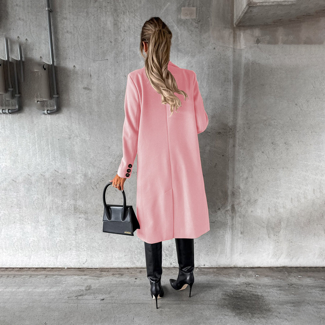 Manteau Femme Long Classique à Double Boutons