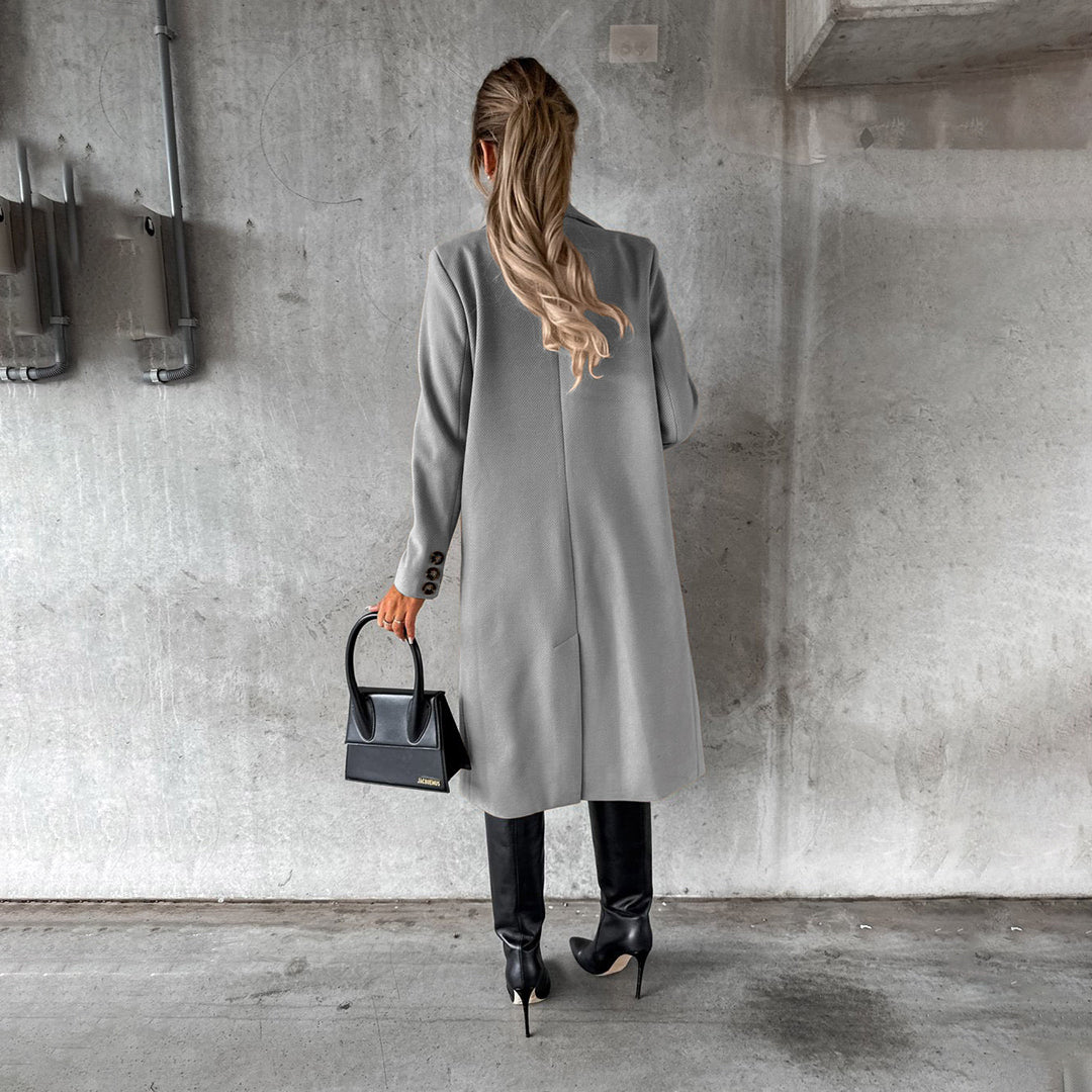 Manteau Femme Long Classique à Double Boutons