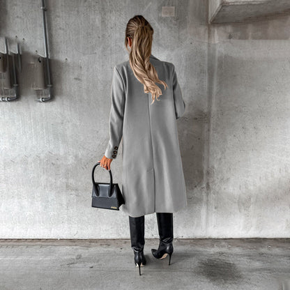 Manteau Femme Long Classique à Double Boutons