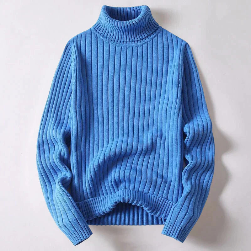 Pull Homme Marine à Col Roulé et Doux - PanierRoyale