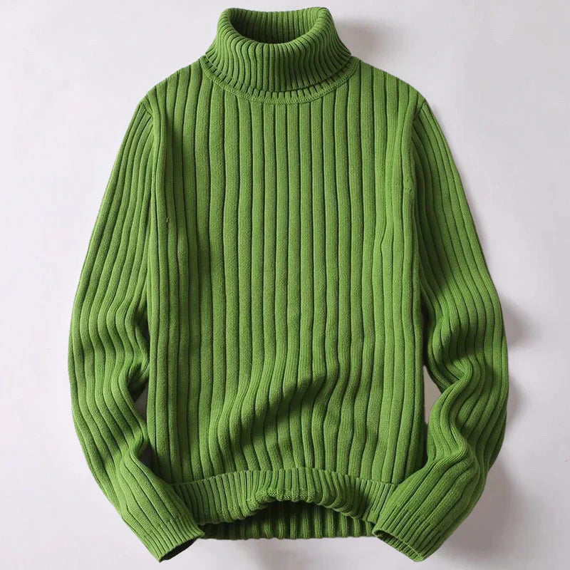 Pull Homme Marine à Col Roulé et Doux
