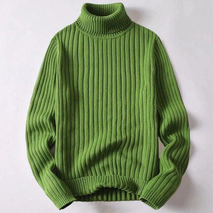 Pull Homme Marine à Col Roulé et Doux