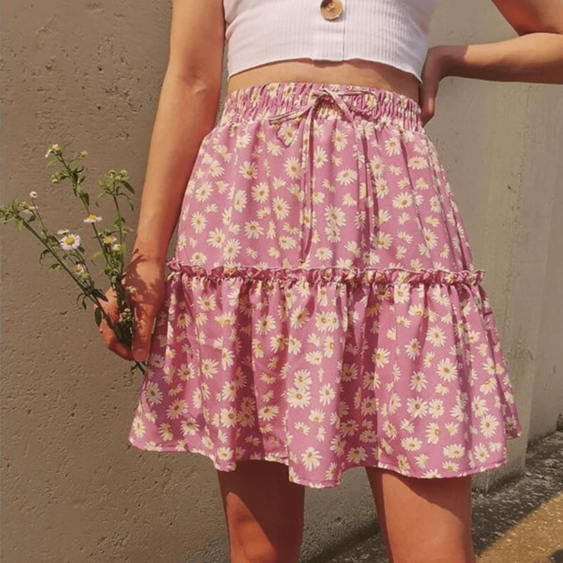 Jupe Mi-Longue Été Fleuri Chic et Légère - PanierRoyale