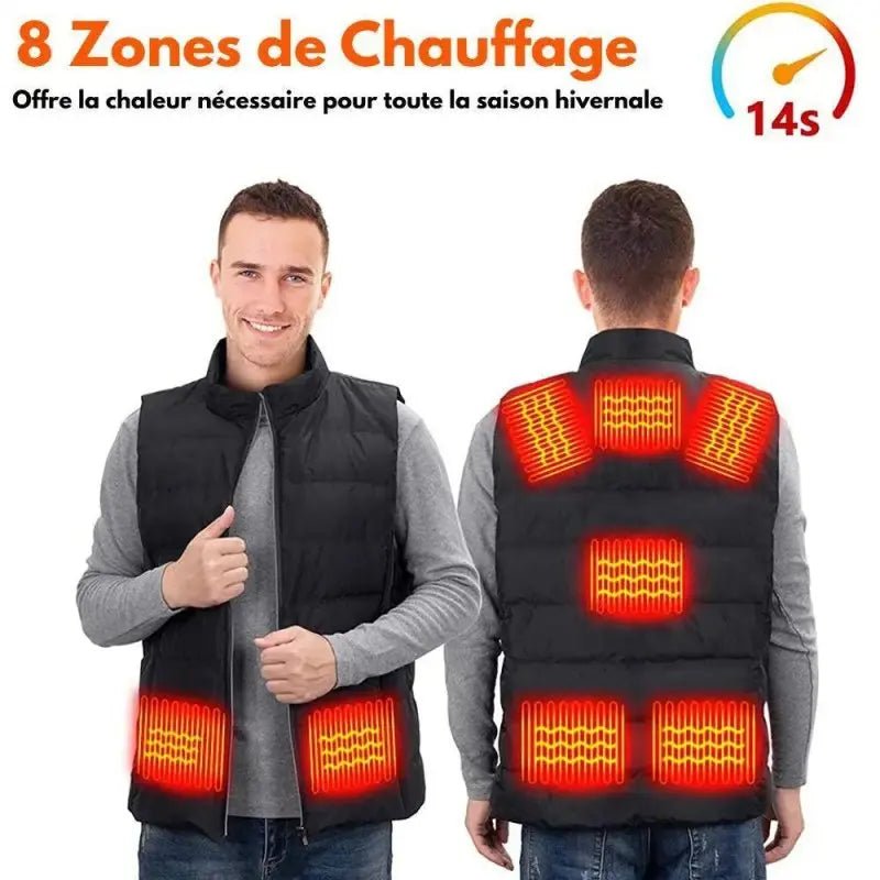 Gilet Chauffant sans Manches Unisexe Polaire ou Matelassé - vue 3
